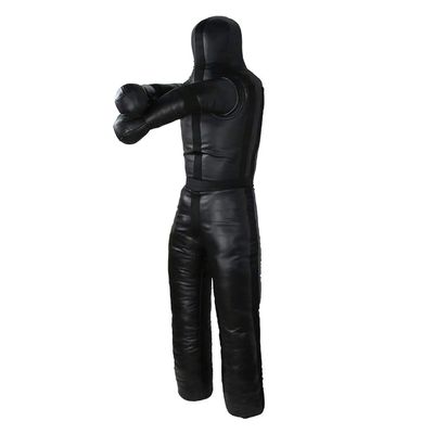 Aoneky 6ft Leather Unfilled Grappling Dummy - MMA Jiu Jitsu UFC Judo Standing Wrestling Dummy