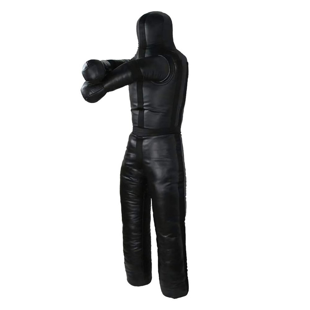 Aoneky 6ft Leather Unfilled Grappling Dummy - MMA Jiu Jitsu UFC Judo Standing Wrestling Dummy