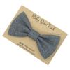 Handmade Pre-Tied Clip on Bow Tie for Baby to Young Boy (Medium, Textured Grey) view 1