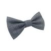 Handmade Pre-Tied Clip on Bow Tie for Baby to Young Boy (Medium, Textured Grey) view 2