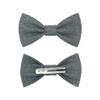 Handmade Pre-Tied Clip on Bow Tie for Baby to Young Boy (Medium, Textured Grey) view 3