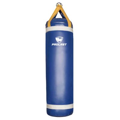PROLAST 4 ft 80lb Heavy Boxing Punching Bag, Muay Thai, MMA, Strength Training Equipment, Hanging, Unfilled, No D Ring, Rhino Logo, Blue/Yellow