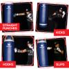 PROLAST 4 ft 80lb Heavy Boxing Punching Bag, Muay Thai, MMA, Strength Training Equipment, Hanging, Unfilled, No D Ring, Rhino Logo, Blue/Yellow view 2
