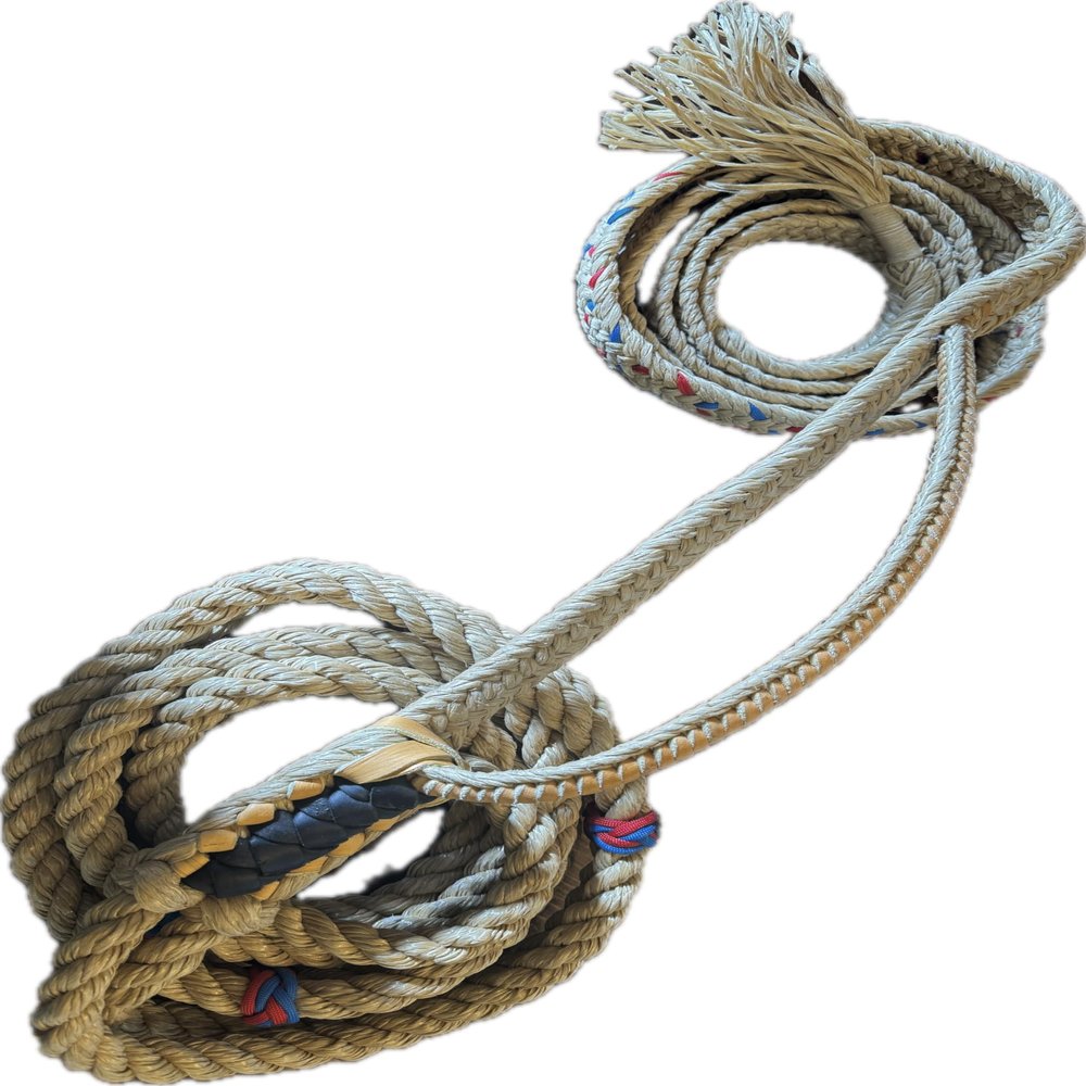 Bull Rope Tan Poly - Custom Pro 9x5 RH 7/8" x 1" Soft - EPT Bull Ropes Bull Riding Rope 16'