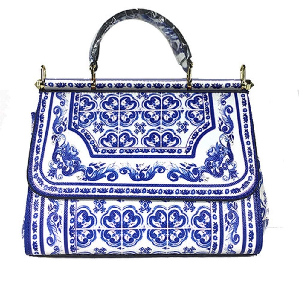 Nal Sur Luxury Italy Brand Ethnic Flower Print Bag Leather Lady Handbag Women's Colorful Shoulder Bag