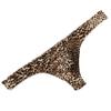 MuscleMate Hot Men's Leopard Print Thong G-String Underwear, Men's Leopard Print Thong Undie. (L, Brown) view 1