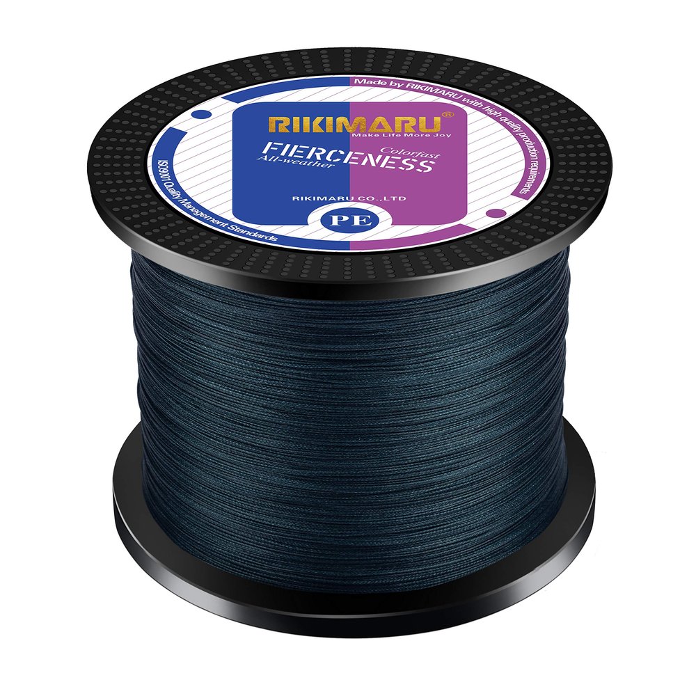 Braided Fishing Line Abrasion Resistant Superline Zero Stretch&Low Memory Extra Thin Diameter Dark Gray 1094Yds,100LB