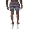 2(X)IST Men's Quick Dry Printed Board Short with Pockets Swimwear, Love Stripe-Rainbow- 97007, Small view 2