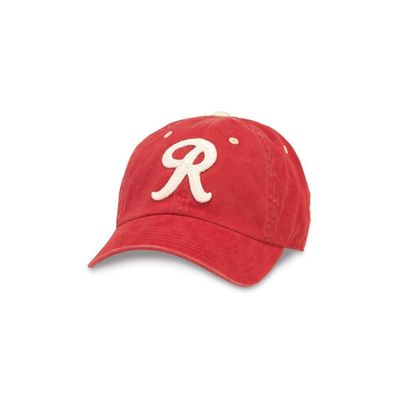 AMERICAN NEEDLE Archive MiLB Seattle Rainiers Baseball Dad Hat, Seattle Rainiers (Dark Red/Ivory)