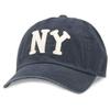 AMERICAN NEEDLE Historic New York Black Yankees Negro League Team Archive Baseball Cap Adjustable Buckle Strap Dad Hat (44747B-NBY-NAVY) view 1