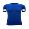 ILTEX Adult & Kids Sportswear Athlete Jersey | Crew Neck and Short Sleeve Stripes T-Shirt | Two Contrast Colors Stripes with Pure Cotton and Polyester (Royal Blue,2T) view 1