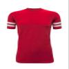 ILTEX Adult & Kids Sportswear Athlete Jersey | Crew Neck and Short Sleeve Stripes T-Shirt | Two Contrast Colors Stripes with Pure Cotton and Polyester (Red, 6 Month) view 1