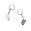 1 PCS Antique Silver Keyrings Keychains Key Ring Chains Tags Clasps K7TD9 Cartoon Elf House view 1
