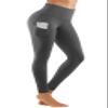 Lingswallow High Waist Yoga Pants - Yoga Pants with Pockets Tummy Control, 4 Ways Stretch Workout Running Yoga Leggings (Grey, X-Large) view 3