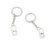50 PCS Antique Silver Keyrings Keychains Key Ring Chains Tags Clasps Y8EU8 Lock of Love view 1