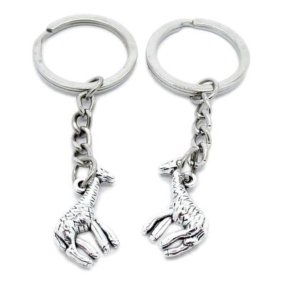 1 Item Metal Keychain Keyring Key Tags Chains Rings Jewelry Bag Charms Q7JA7 Giraffe