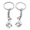 1 Item Metal Keychain Keyring Key Tags Chains Rings Jewelry Bag Charms Q7JA7 Giraffe view 1