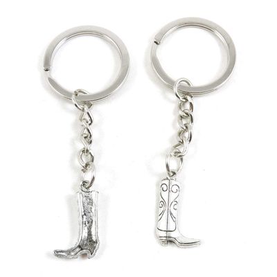 100 Items Metal Keychain Keyring Key Tags Chains Rings Jewelry Bag Charms X1KZ7 Womens Boot