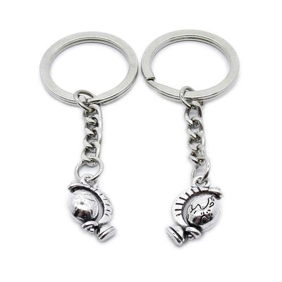 1 Item Metal Keychain Keyring Key Tags Chains Rings Jewelry Bag Charms XU6K5 Globe