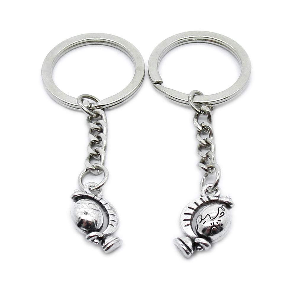 1 Item Metal Keychain Keyring Key Tags Chains Rings Jewelry Bag Charms XU6K5 Globe