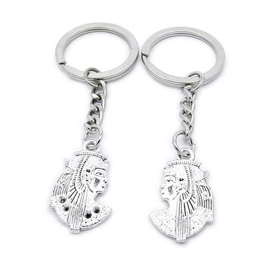 5 Items Metal Keychain Keyring Key Tags Chains Rings Jewelry Bag Charms VU4N0 Egyptian Queen