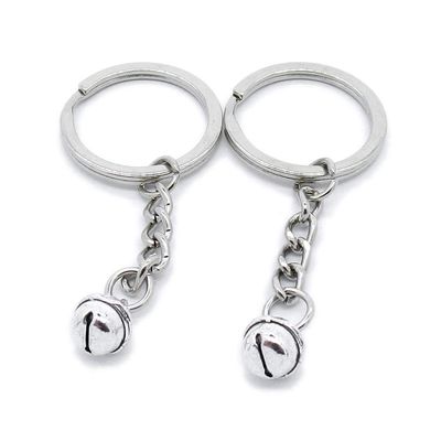 5 Items Metal Keychain Keyring Key Tags Chains Rings Jewelry Bag Charms ZE5H8 Lotus Bell