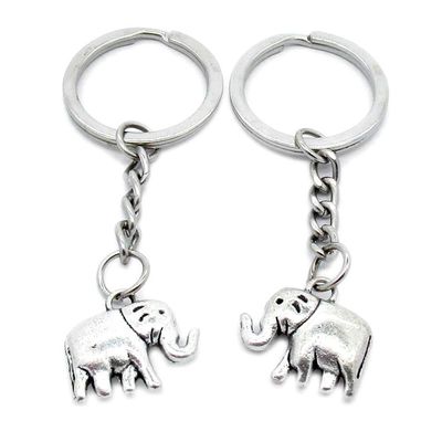 1 Item Metal Keychain Keyring Key Tags Chains Rings Jewelry Bag Charms W8NR3 Elephant