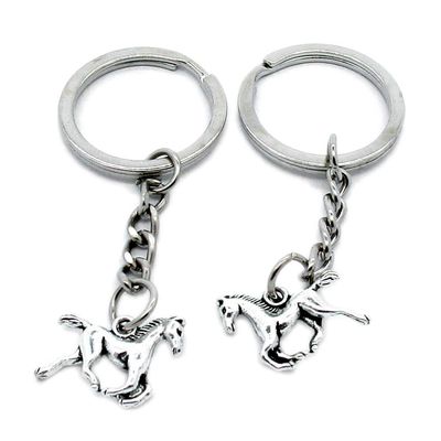 1 Item Metal Keychain Keyring Key Tags Chains Rings Jewelry Bag Charms J8LH2 Running Horse