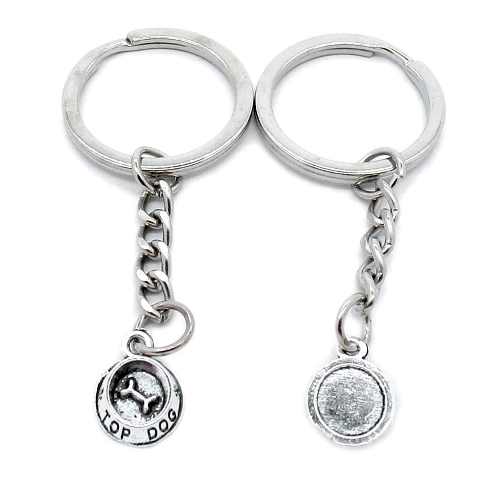 1 Item Metal Keychain Keyring Key Tags Chains Rings Jewelry Bag Charms T6BW3 Dog Food Dish