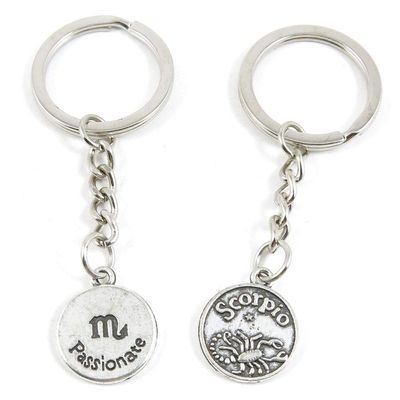 1 Item Metal Keychain Keyring Key Tags Chains Rings Jewelry Bag Charms T7YQ6 Scorpio Tag