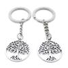 1 Item Metal Keychain Keyring Key Tags Chains Rings Jewelry Bag Charms PS4S7 Life String Oak view 1