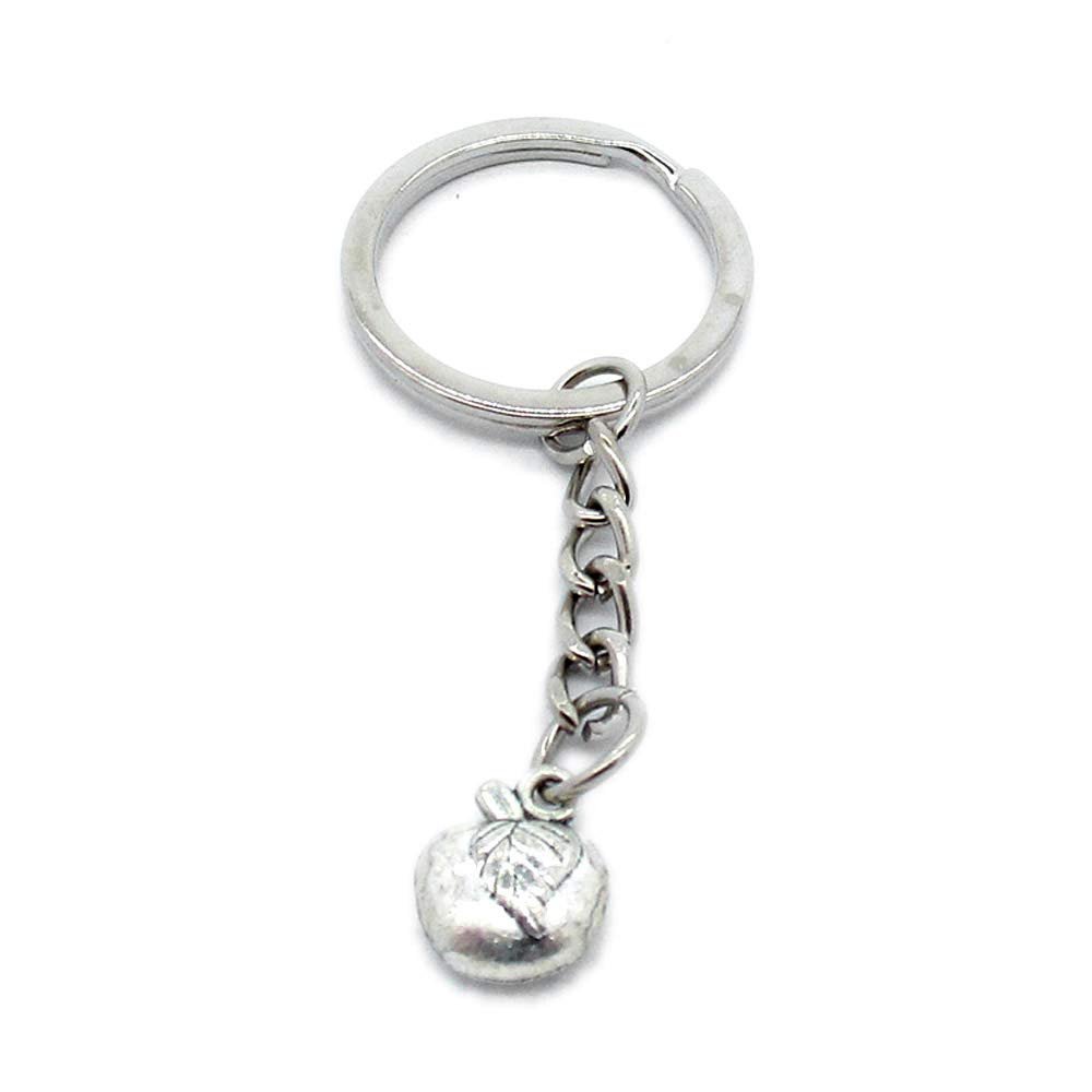 50 Items Metal Keychain Keyring Key Tags Chains Rings Jewelry Bag Charms Y0RW4 Apple