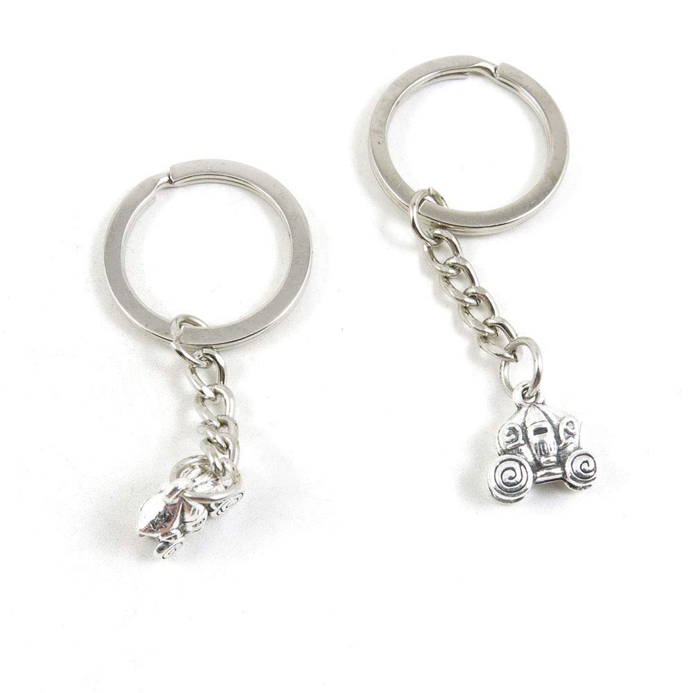 1 Item Metal Keychain Keyring Key Tags Chains Rings Jewelry Bag Charms W0BR1 Pumpkin Cart Carriage