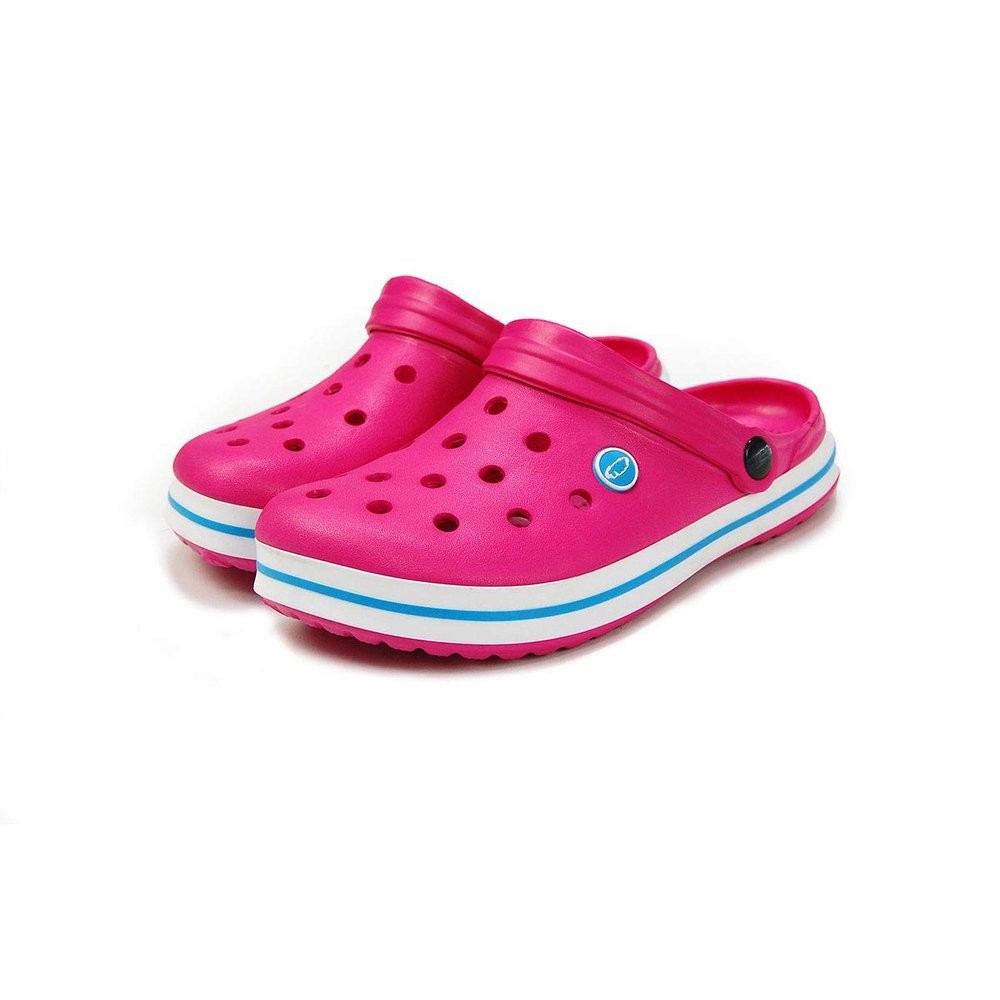 TWF Sharkies Lighweight Beach Shoe/Cloggs - Pink/Turquoise 1 UK