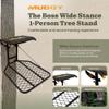 MUDDY The Boss 1 Person Hang On Tree Stand, Deer Hunting Stand with Silent Straps, FlexTek Seat and Wide Stance Platform, Black view 2