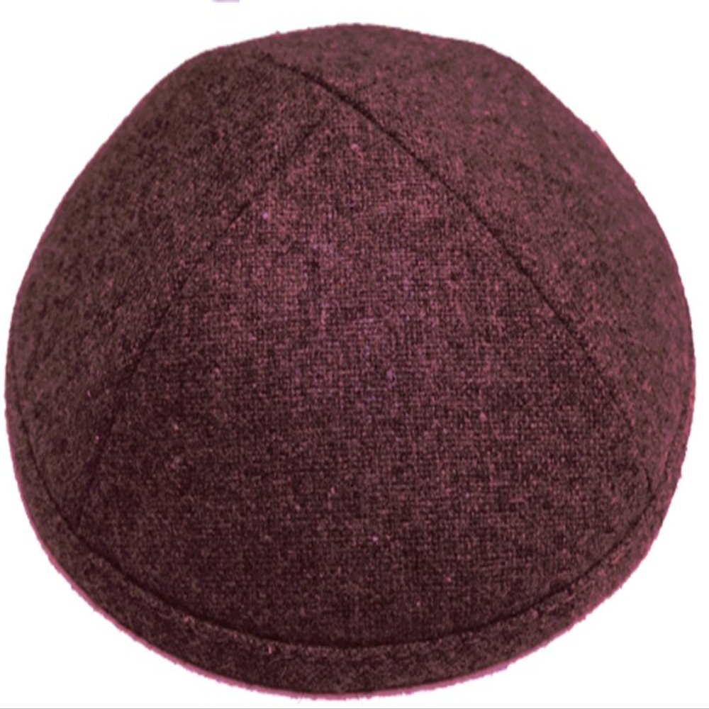 A1 Skullcap Wool Fabric Kippot Single or Bulk Kippah Optional Custom Imprinting Inside for Your Speacial Event  Burgundy