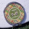YouCustomizeIt Personalized Golfer's Plaid Golf Ball Marker - Hat Clip - Silver view 3