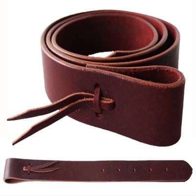 Challenger USA Horse Western Saddle Latigo Off Billet Tie Strap Set Pair Burgundy 404RT03