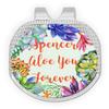 YouCustomizeIt Personalized Succulents Golf Ball Marker - Hat Clip - Silver view 1