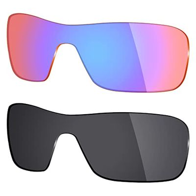 Mryok 2 Pair Polarized Replacement Lenses for Oakley Turbine Rotor Sunglass - Options