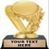 Crown Awards Lacrosse Trophies with Custom Engraving, 6" Personalized Gold Fireball Lacrosse Trophy On Black Base 50 Pack Prime view 1