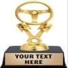 Crown Awards Steering Wheel Trophies with Custom Engraving, 6" Personalized Driving Trophy On Black Base 10 Pack view 1