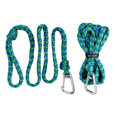 Premium PWC Dock Lines | 2-Pack Heavy Duty Braided Ropes, 3/4 x 7ft & 14ft Lengths, with 316 Stainless Steel Clip by Skog  Kust
