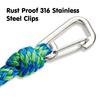 Premium PWC Dock Lines | 2-Pack Heavy Duty Braided Ropes, 3/4 x 7ft & 14ft Lengths, with 316 Stainless Steel Clip by Skog  Kust view 3