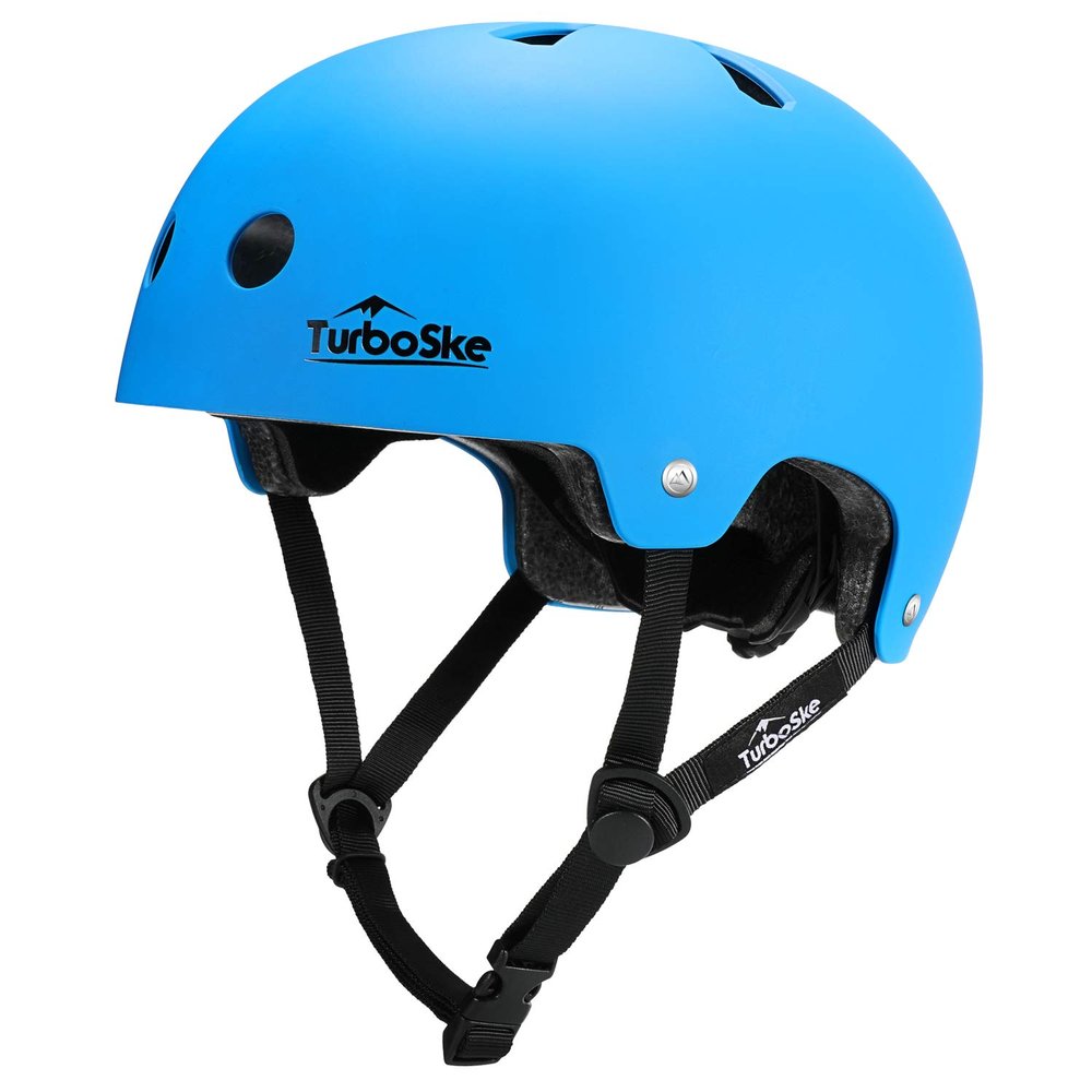 TurboSke Skateboard Helmet, BMX Helmet, Multi-Sport Helmet, Bike Helmet for Kids, Youth, Men, Women (Blue, L/XL (22.8"-24"))