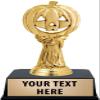 Crown Awards Halloween Trophies with Custom Engraving, 6" Personalized Pumpkin Harvest Trophy On Black Base 10 Pack view 1