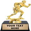 Crown Awards Flag Football Trophies with Custom Engraving, 6" Personalized Male Flag Football Trophy On Black Base 50 Pack Prime view 1