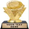Crown Awards Basketball Trophies with Custom Engraving, 6" Personalized Gold Basketball Fireball Trophy On Black Base 10 Pack view 1