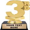 Crown Awards 3rd Place Trophies with Custom Engraving, 6" Personalized Third Place Award Trophy On Black Base 10 Pack view 1