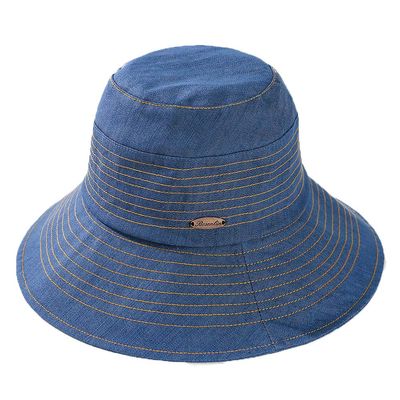 Pure Cotton Sun Hat Summer Monochrome Bucket Hat with Fashionable and Casual for Women